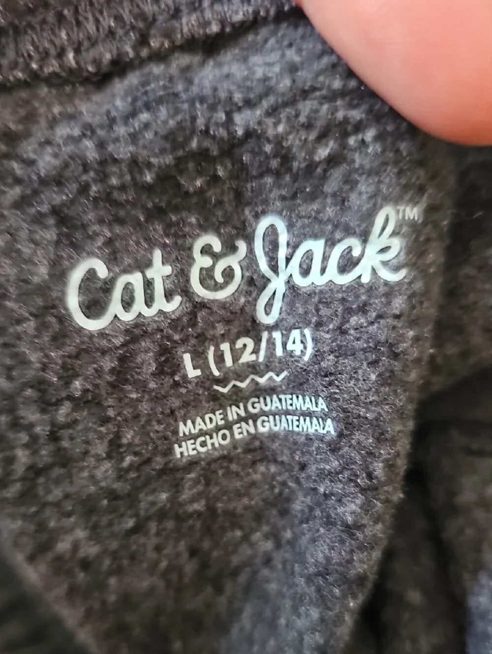 Cat & Jack Dark Gray Joggers with White Bone Graphic